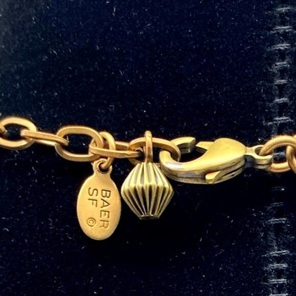 Baer SF Vintage Marjorie Baer Of San Francisco‎ Mixed Metal Hammered Pendant VTG - Picture 6 of 6